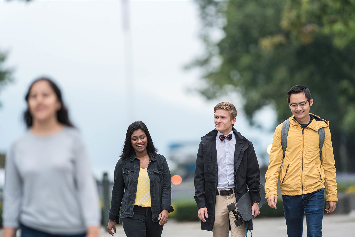 UBC students walking on campus