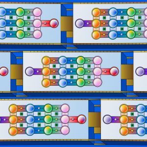 Illustration of chips performing each specific task on an AI.